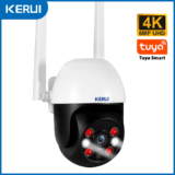 *מצלמת אבטחה חכמה KERUI WiFi PTZ עם רזולוציה 4K/8MP 🔍*