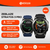 *שעון חכם Zeblaze Stratos 3 PRO GPS עם מסך AMOLED ושיחות בלוטות'* 🔥