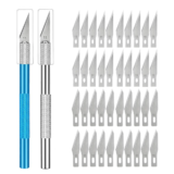 *🔪 ערכת סכינים מקצועית לחריטה ותיקונים + 40 להבים*