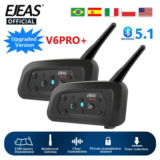 *אוזניית בלוטות' לקסדת אופנוע EJEAS V6 PRO+* 🏍️🔊