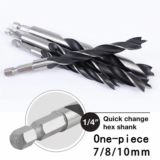 *🔥 סט מקדחים משולשים עם ידית משושה – לעץ ומתכת 🔥*