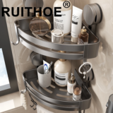 *מדפים חכמים לארגון מוצרי אמבטיה – בלי קדיחה!* 🚿🧴