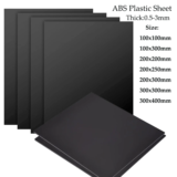 *גיליונות פלסטיק ABS שחורים למלאכה ויצירה – 0.5-5 מ"מ* 🛠️✨