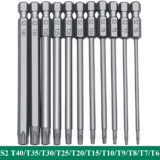 *סט מברגי ביטים מגנטיים TORX – 11 חלקים מפלדת S2!* 🔧