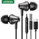 *אוזניות חוטיות UGREEN 3.5mm/USB-C עם מיקרופון מובנה* 🎧🔊