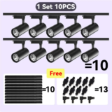 *סט תאורת ספוט מסילה LED – מהפכה של אור לבית ולמשרד* 💡🏠
