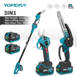 *מסור חשמלי טלסקופי 8 אינץ' YOFIDRA ללא פחמים – 32MM לגיזום מקצועי* 🌳✂️