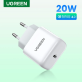 *מטען UGREEN USB-C 20W טעינה מהירה – אייפון/אנדרואיד* 🔌⚡