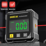 *מד זווית דיגיטלי מגנטי 4 צדדים + לייזר – הכלי שחסר לכם!* 🔧📐