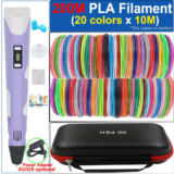 *🖊️ עט תלת מימד לילדים עם מסך LCD וחוטי PLA באורך 200 מטר*