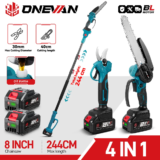 *מסור חשמלי טלסקופי 8 אינץ' לגיזום ענפים גבוהים 5500W* ⚡🌳