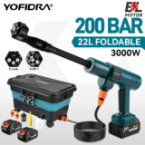 *מכונת שטיפה בלחץ אלחוטית YOFIDRA 200Bar – למקיטה 21V* 💦