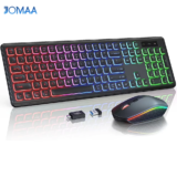 *⌨️ סט מקלדת ועכבר אלחוטיים RGB – נטענים וארגונומיים*