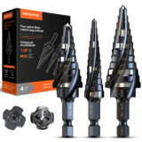 *סט 3 מקדחי מדרגות HSS ציפוי טיטניום – מקצועי ועמיד* 🔧