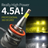 *💡 נורות LED תלת-צבע H8/H11/H7 – 55W עם מיתוג צבעים חכם*