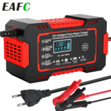 *מטען חכם לאקומולטור 12V עם תצוגת LCD ותיקון פולסים 🔋⚡*