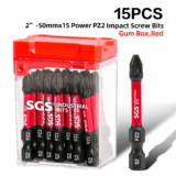 *סט 15 ביטים מקצועי S2 מפלדה מחוסמת – 2"-50mm* 🔧