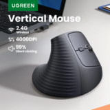 *🖱️ עכבר אלחוטי ארגונומי אנכי UGREEN – 4000DPI*