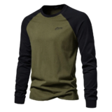 *👕 חולצת AIOPESON לגברים – 100% כותנה, שרוול ארוך*
