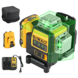 *מאזן לייזר ירוק 360 מעלות DEWALT DW089LG – 12 קווים מקצועי* 🟢