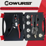 *מסרקת קרימפ מקצועית DuPont + 5 ראשים להחלפה וכלי הפשטת חוטים* 🔧