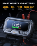 *מתנע חירום 4 ב-1 לרכב – Yaber 6000A עם קומפרסור, פאוור בנק ומטען PD65W* 🚗⚡