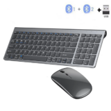 *סט מקלדת ועכבר אלחוטי נטען – Bluetooth 5.0 + 2.4G* ⌨️🖱️