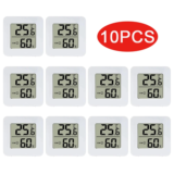 *מד טמפרטורה ולחות דיגיטלי LCD – חבילת 6-10 יחידות למשרד והבית* 🌡️