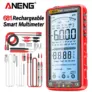 *מולטימטר דיגיטלי מקצועי ANENG 681 נטען עם מסך LCD ובדיקת מתח ללא מגע* 🔌⚡