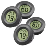 *מד טמפרטורה ולחות דיגיטלי LCD עגול – לרכב, בית, חממה ומקרר יין* 🌡️