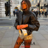 *ג'קט עור אקולוגי KONDALA – הפריט שיעלה את הסטייל שלך לרמה אחרת!* 🧥✨