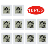 *מד טמפרטורה ולחות דיגיטלי LCD – חבילת 6-10 יחידות למשרד והבית* 🌡️💼