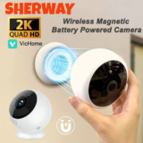 *מצלמת אבטחה אלחוטית 5MP עם סוללה מגנטית – פתרון המושלם לביטחון הבית!* 🏠🔒