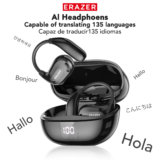 *אוזניות Bluetooth ERAZER XT66PRO – עם מתרגם AI מובנה!* 🎧