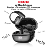 *אוזניות Bluetooth ERAZER XT66PRO – עם מתרגם AI מובנה!* 🎧