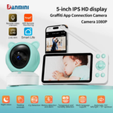 *מצלמת בייבי מוניטור DANMINI 5" – 2K איכות פרימיום עם WiFi וסיבוב 360°* 🎥👶
