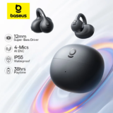 *אוזניות Baseus BC1 – אוזניות קליפס אלחוטיות לספורט ושיחות* 🎧