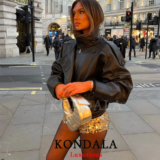 *ג'קט עור אקולוגי KONDOLA – מעיל האופנה שישדרג את הארון שלך!* 🧥✨
