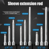 *סט מאריכי ראצ'ט מקצועיים 1/4" 3/8" 1/2"* 🔧