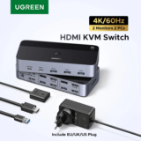 *מתג KVM של UGREEN – חבר 2 מחשבים למסך אחד!* 💻🖥️