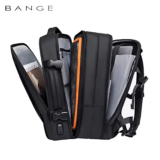 *תיק גב מתרחב BANGE לגברים – עמיד במים ומתאים ללפטופ 17.3 אינץ'* 💼