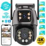 *מצלמת אבטחה WIFI 4K עם מסך כפול ומעקב אוטומטי חכם* 🎥