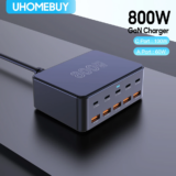 *מטען GaN 100W – תחנת טעינה חכמה 8 יציאות USB-C* ⚡💼