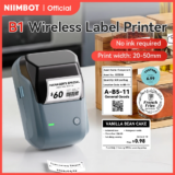 *🖨️ מדפסת מדבקות תרמית ניידת NIIMBOT B1 + 2 גלילי מדבקות*