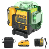 *מד לייזר ירוק DEWALT DW089LG – 12 קווים 360 מעלות!* 🎯