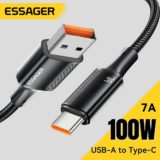 *כבל טעינה מהירה 100W מקצועי – Essager Type C* ⚡