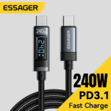 **כבל טעינה מהירה 240W USB-C לUSB-C מבית Essager ⚡**