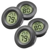 *מד טמפרטורה ולחות דיגיטלי עגול LCD – קומפקטי ומדויק* 🌡️💧