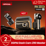 *מצלמת דרך כפולה DDPAI Z90 Master 4K – הגנה מושלמת לרכב שלכם!* 🚗📹