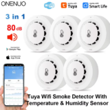 *גלאי עשן חכם WiFi + Bluetooth עם מדידת טמפרטורה ולחות* 🔥🏠